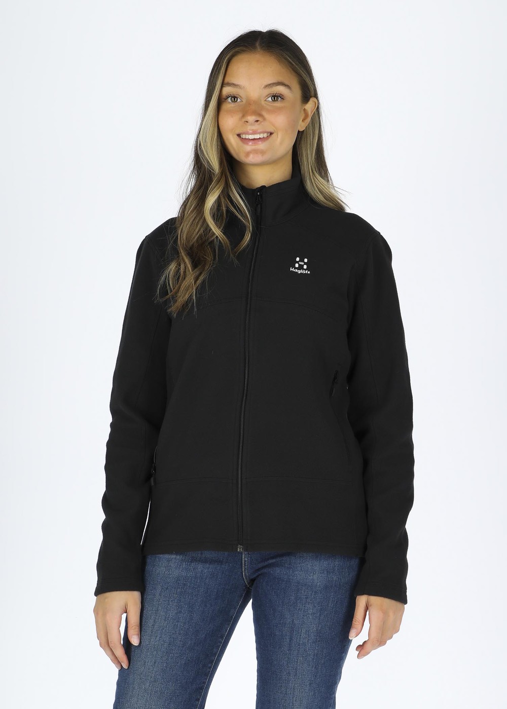 Buteo Mid Jacket Women, True Black, M, Tröjor | Dam - Aktivitet - Outdoorkläder - Tröjor | Padelspecialisterna