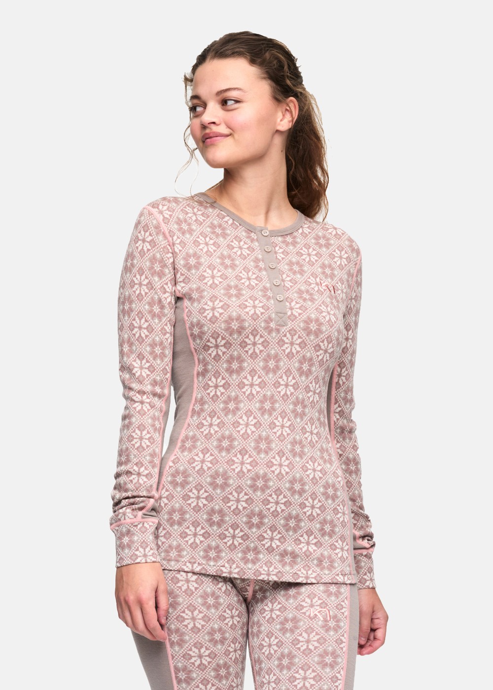 Rose Ls, Dusty Dark Pink, S, Ullunderställ | Sport & aktivitet - Friluftsliv - Vandringskläder - Underställ - Ullunderställ | Padelspecialisterna