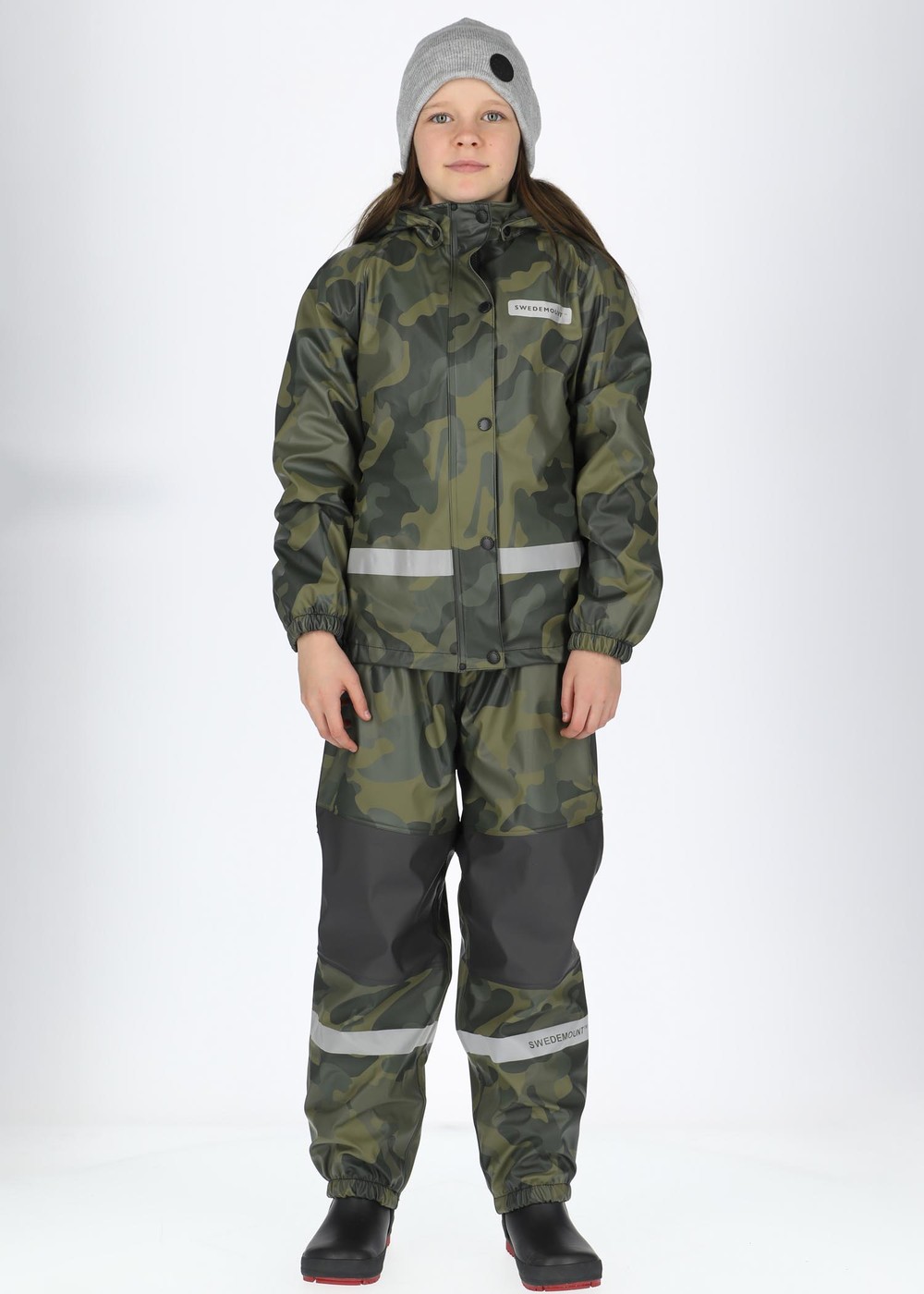 Drop Fleece Rain Set Jr, Camouflage, 100, Regnjackor | Junior - Kläder - Regnkläder - Regnjackor | Padelspecialisterna