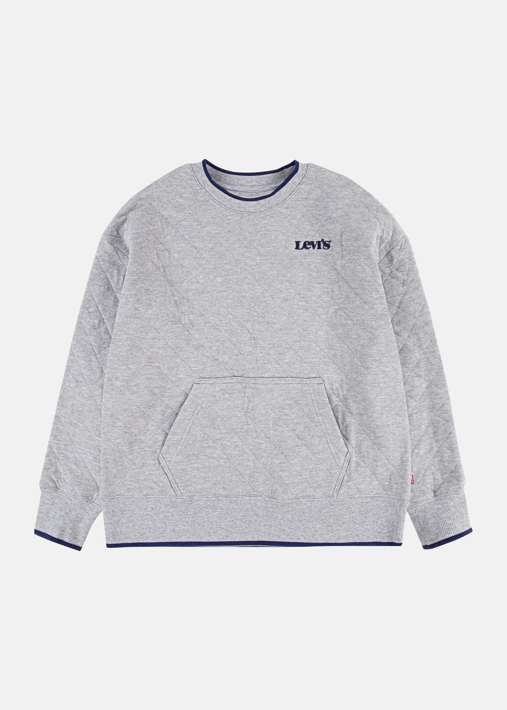 Lvb Quilted Crewneck Top, Grey Heather, 16, Sweatshirts | Junior - Kläder - Tröjor - Sweatshirts | Padelspecialisterna