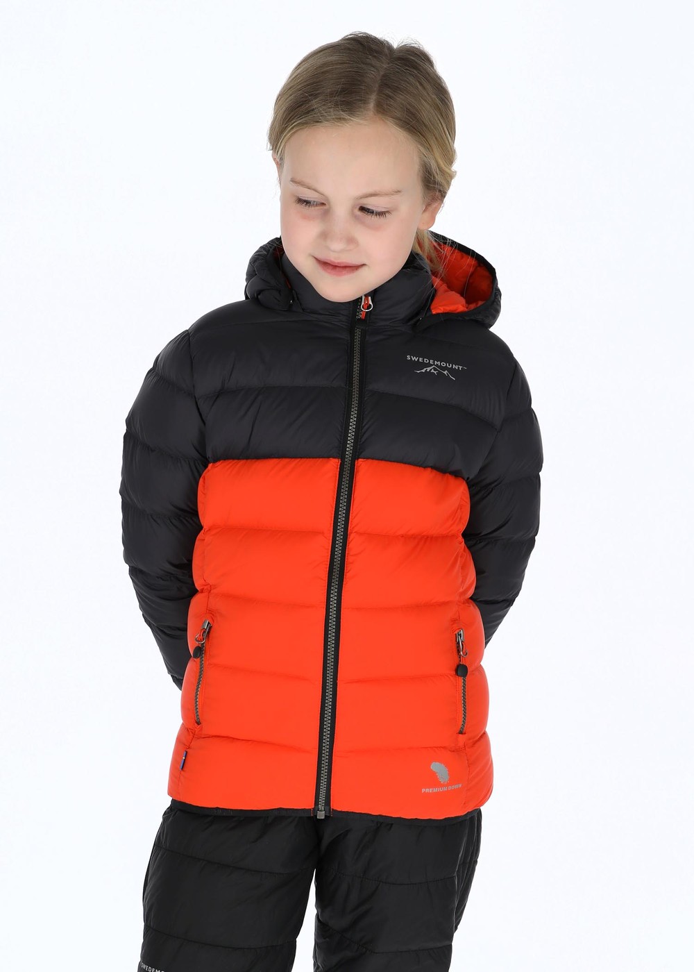 Östersund Down Jacket 2.0 Jr, Charcoal/Orange, 140, Vinterjackor | Junior - Kläder - Jackor - Vinterjackor | Padelspecialisterna