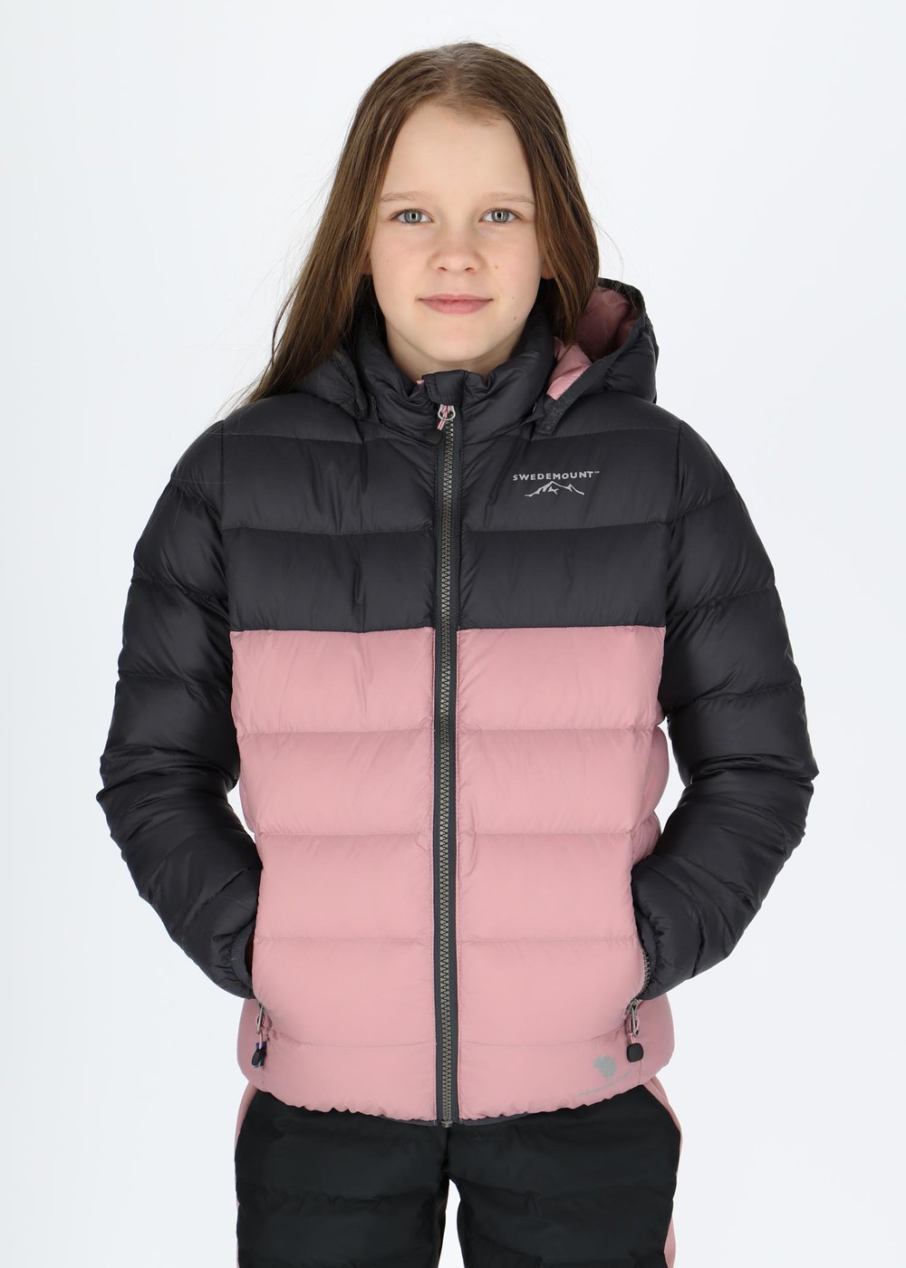Östersund Down Jacket 2.0 Jr, Charcoal/Dusty Rose, 150, Vinterjackor | Junior - Kläder - Jackor - Vinterjackor | Padelspecialisterna