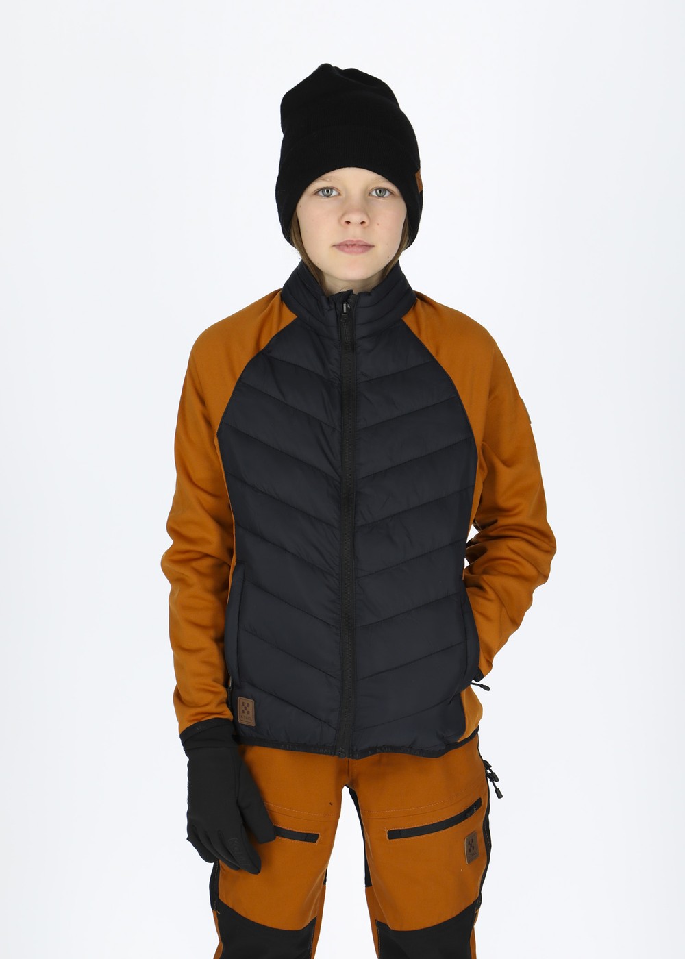 Hybrid Jacket Jr, Chestnut/Black, 140, Jackor | Sport & aktivitet - Friluftsliv - Vandringskläder - Jackor | Padelspecialisterna