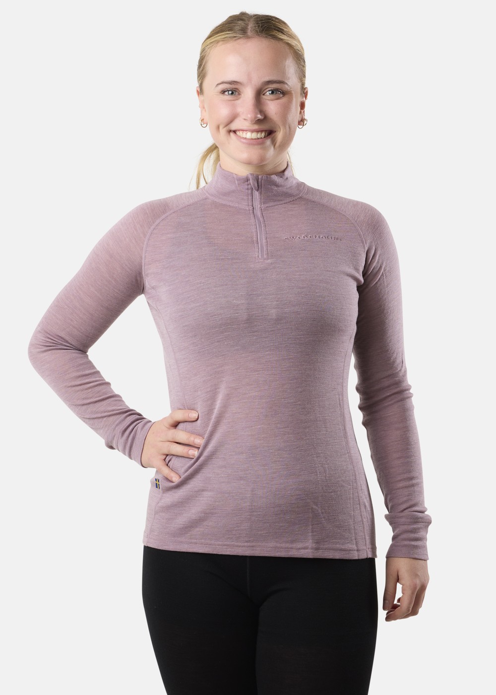 Himalaya Merino Wool Halfzip W, Dusty Rose Melange, 40, Ullunderställ | Sport & aktivitet - Friluftsliv - Vandringskläder - Underställ - Ullunderställ | Padelspecialisterna