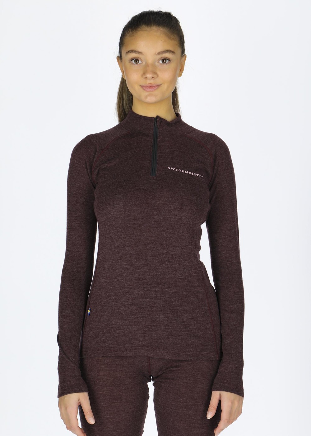 Himalaya Merino Wool Halfzip W, Plum Melange, 38, Ullunderställ | Sport & aktivitet - Friluftsliv - Vandringskläder - Underställ - Ullunderställ | Padelspecialisterna