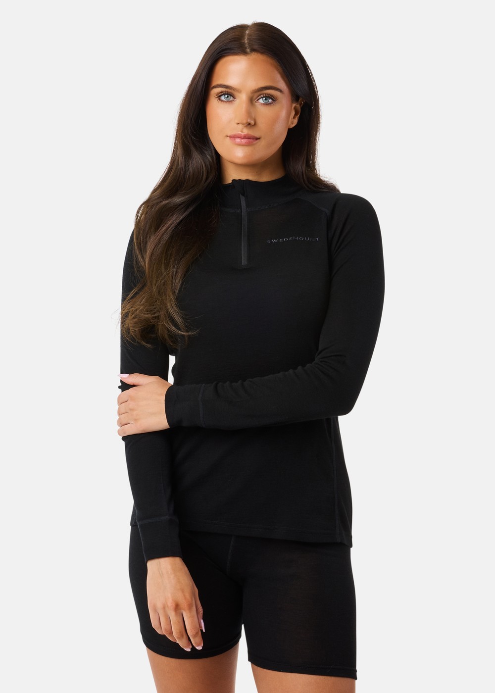 Himalaya Merino Wool Halfzip W, Black, 36, Ullunderställ | Sport & aktivitet - Friluftsliv - Vandringskläder - Underställ - Ullunderställ | Padelspecialisterna