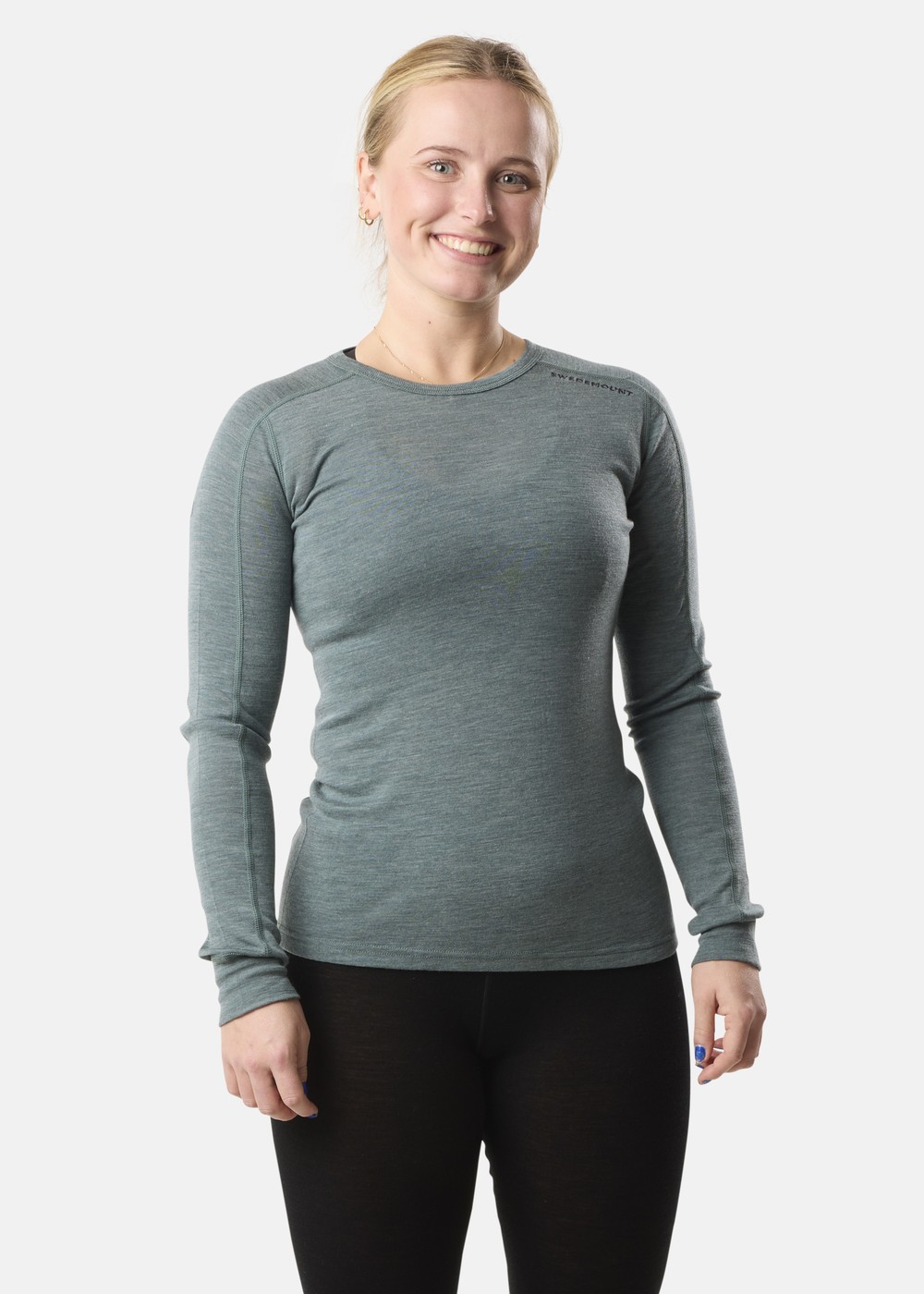 Himalaya Merino Wool Crewneck W, Seaweed Melange, 40, Ullunderställ | Sport & aktivitet - Friluftsliv - Vandringskläder - Underställ - Ullunderställ | Padelspecialisterna