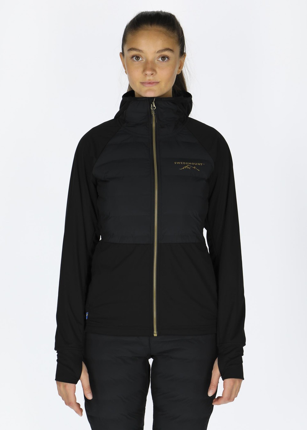 Nordic Hybrid Hooded Jacket W, Black/Charcoal, 46, Vinterlöpning | Sport & aktivitet - Sporter - Löpning - Vinterlöpning | Padelspecialisterna