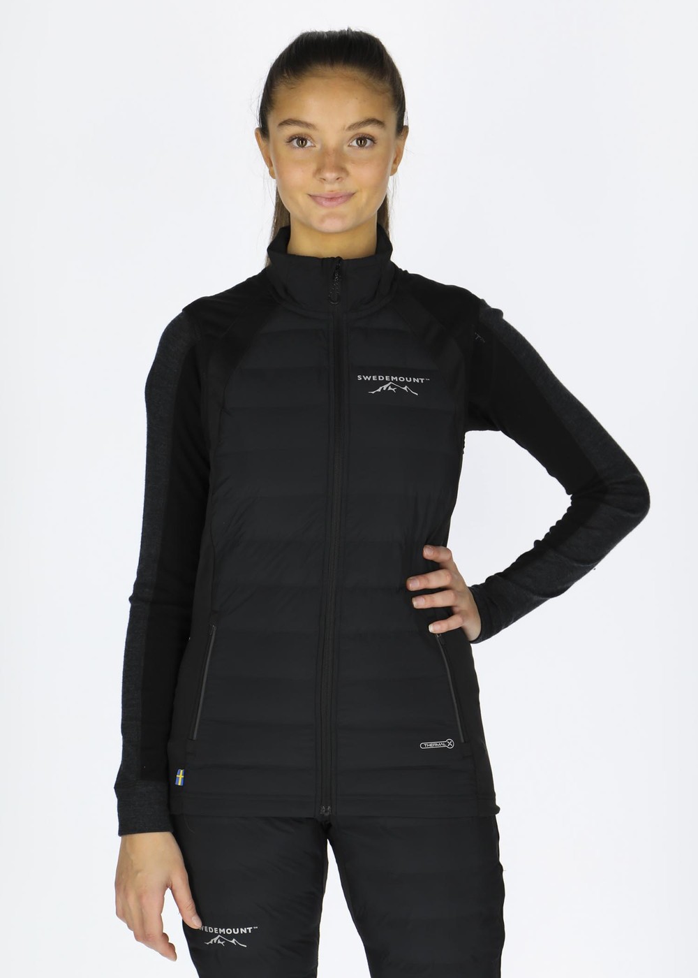 Thermal Insulation Vest W, Black/Charcoal, 42, Västar | Dam - Kläder - Jackor - Västar | Padelspecialisterna