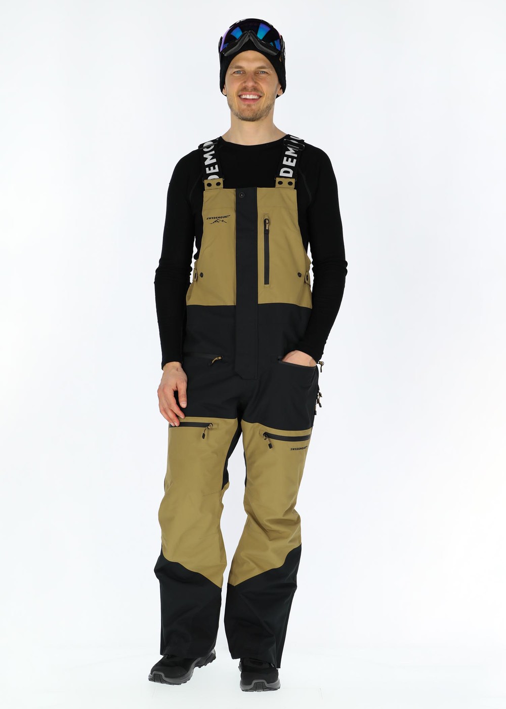 Freeride Bib Pants, Sand/Black, S, Skidbyxor | Herr - Kläder - Byxor - Skidbyxor | Padelspecialisterna