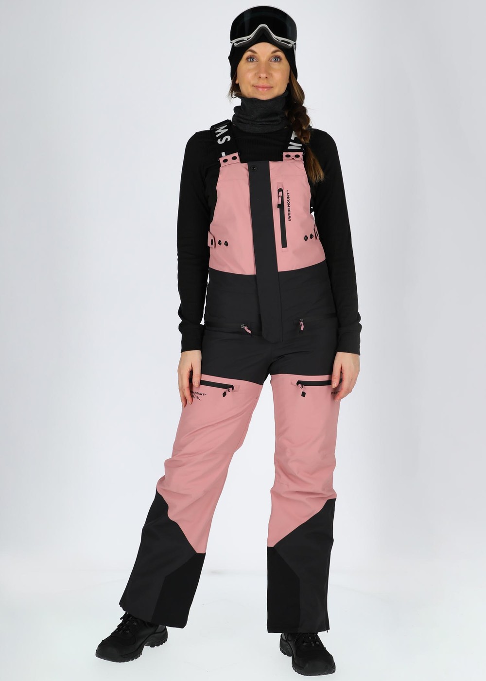 Freeride Bib Pants W, Dusty Rose/Charcoal, 34, Skidbyxor | Sport & aktivitet - Sporter - Alpin skidåkning - Skidbyxor | Padelspecialisterna