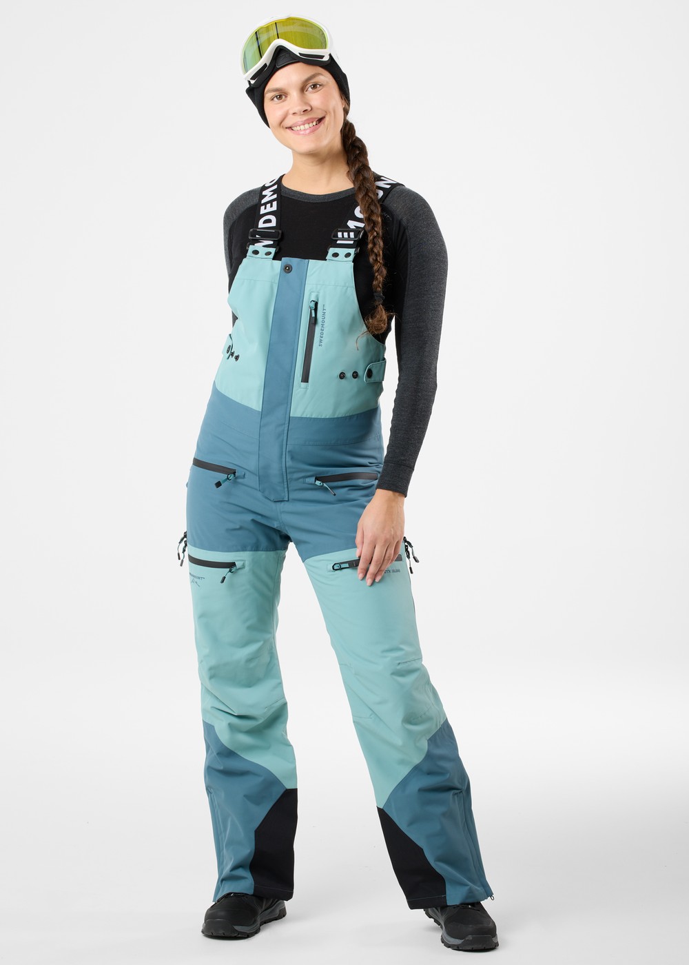 Freeride Bib Pants W, Seaweed Green/Dk Seaweed Green, 34, Skidbyxor | Sport & aktivitet - Sporter - Alpin skidåkning - Skidbyxor | Padelspecialisterna