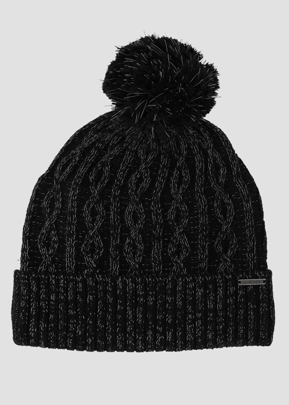 Long Island Wool Reflective Hat Pompom, Black, Onesize, Pannband | Dam - Accessoarer - Mössor & Pannband | Padelspecialisterna