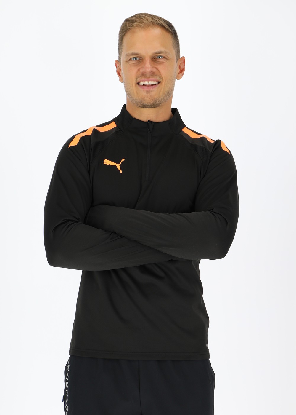 Teamliga 1/4 Zip Top, Puma Black-Neon Citrus, L, Träningströjor | Herr - Aktivitet - Träningskläder - Träningströjor | Padelspecialisterna
