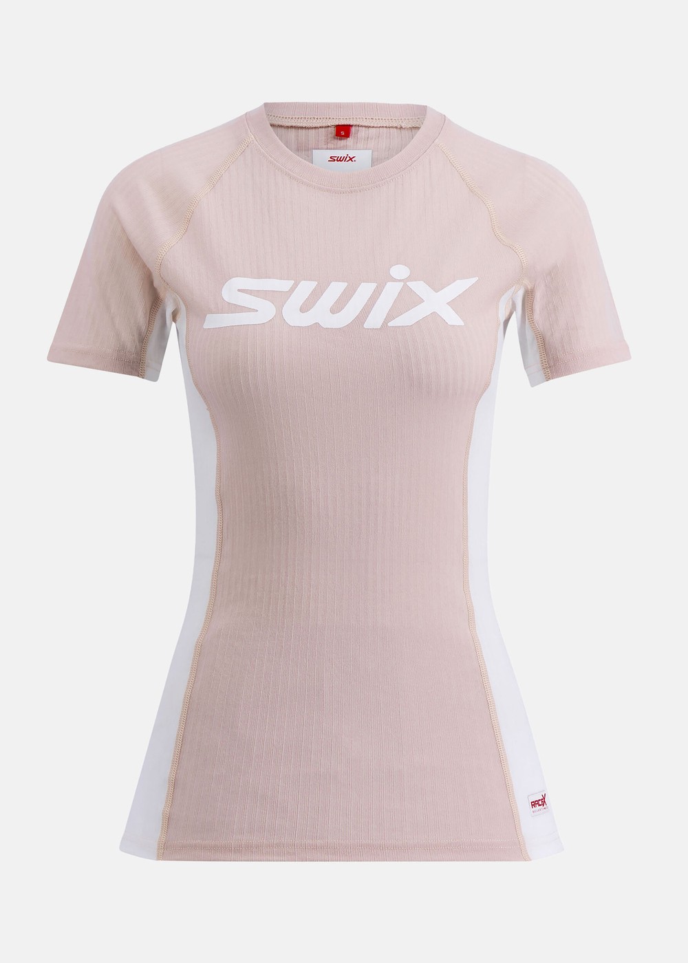 Racex Bodyw Ss W, Peach Whip/Bright White, Xl, Tränings-T-Shirts | Dam - Aktivitet - Träningskläder - Tränings-t-shirts | Padelspecialisterna