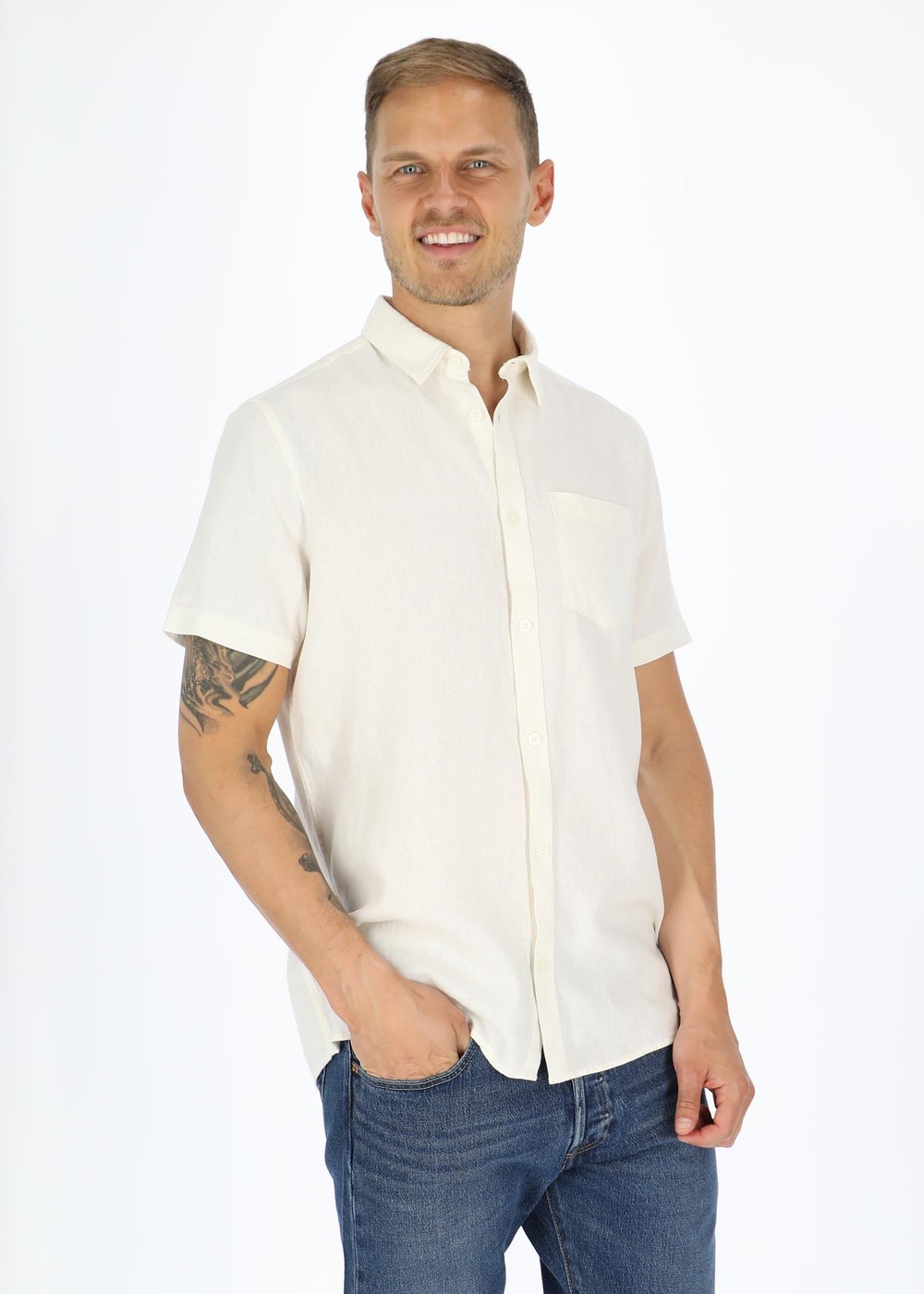 Sdallan Ss Sh, Off White, Xl, Kortärmade Skjortor | Herr - Kläder - Skjortor - Kortärmade skjortor | Padelspecialisterna