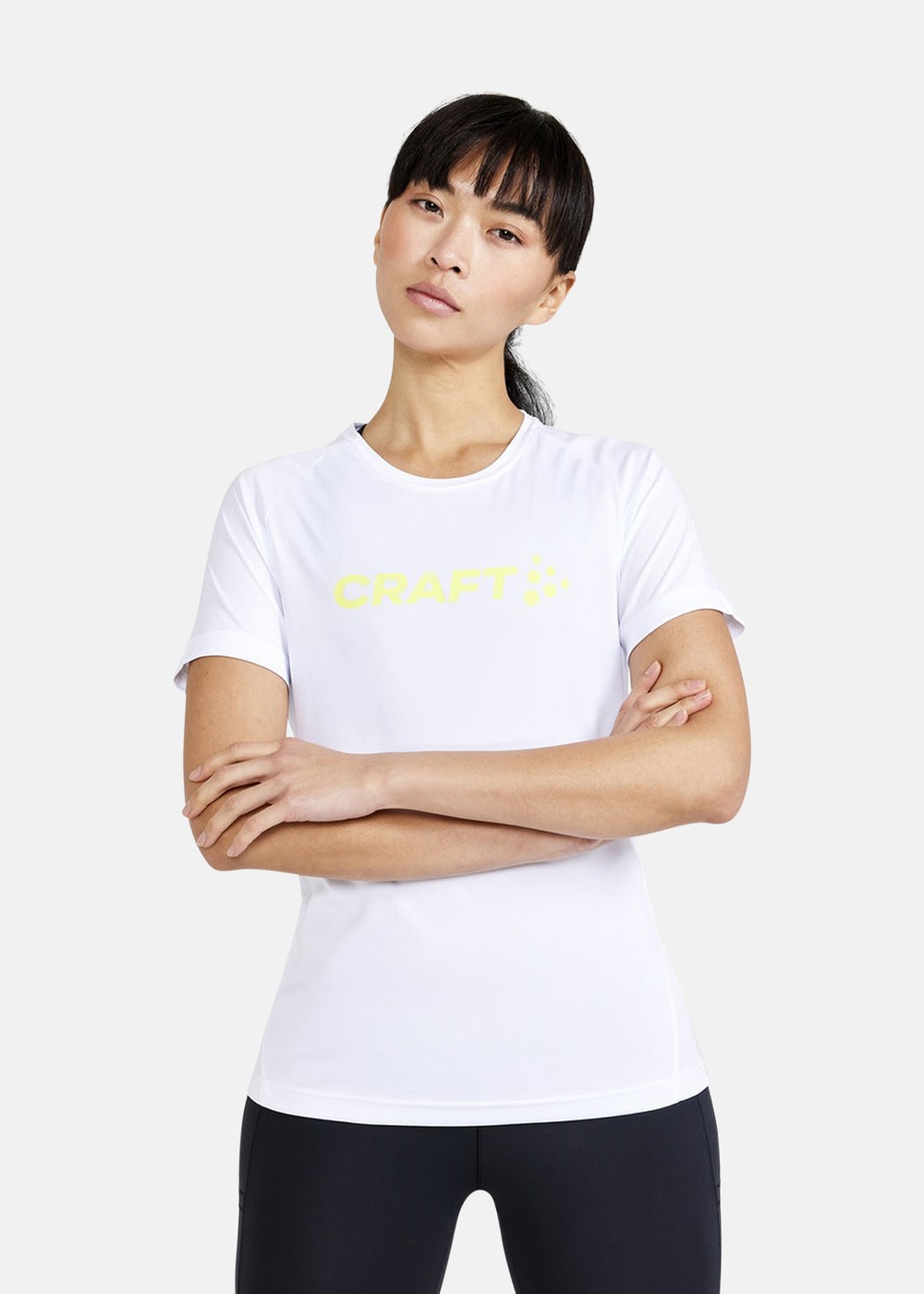 Core Essence Logo Tee W, White, M, Tränings-T-Shirts | Dam - Aktivitet - Träningskläder - Tränings-t-shirts | Padelspecialisterna