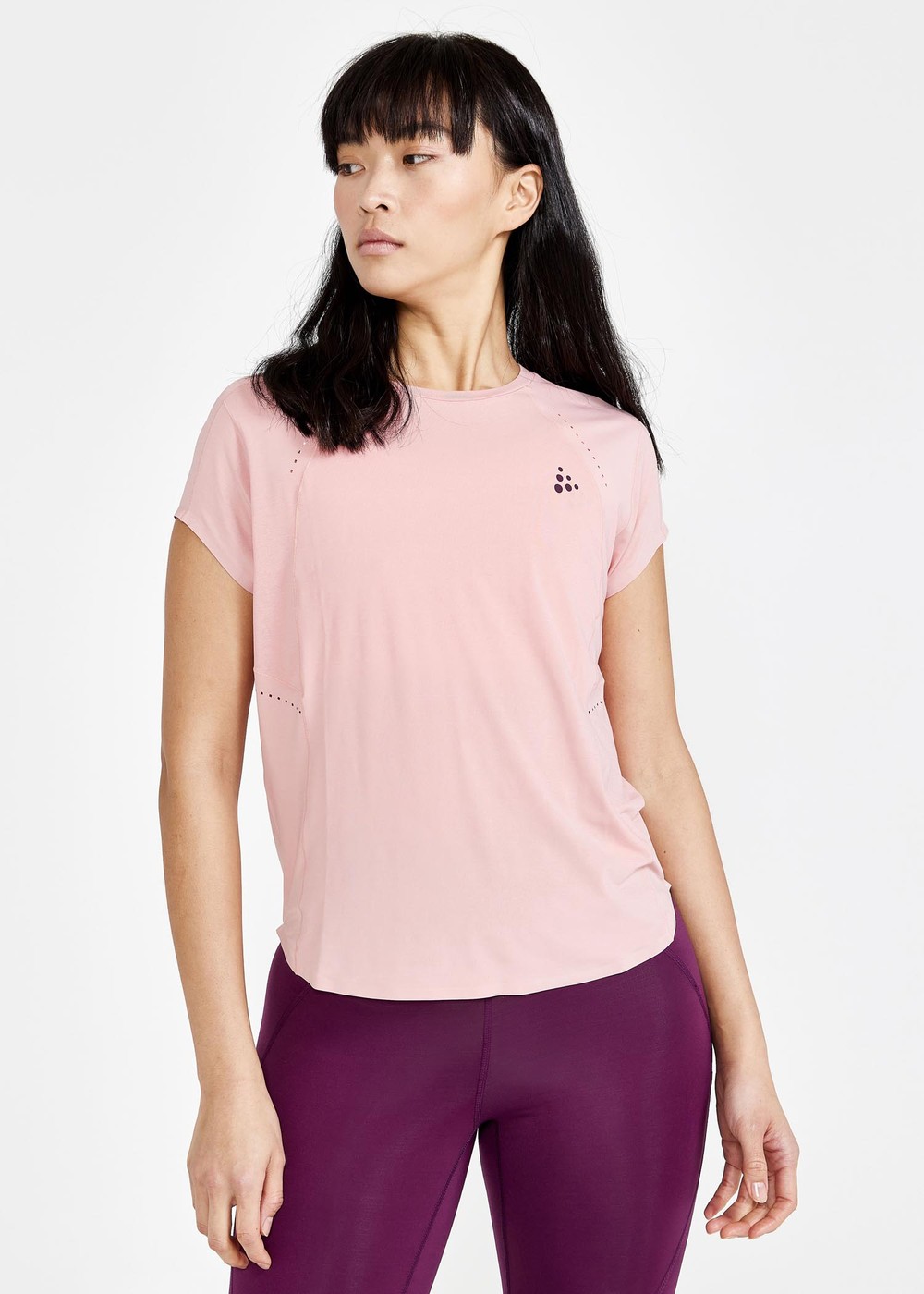 Pro Charge Tee W, Bleikur, Xs, Löpar-T-Shirts | Dam - Aktivitet - LöparklÀder - Löpar-t-shirts | Padelspecialisterna