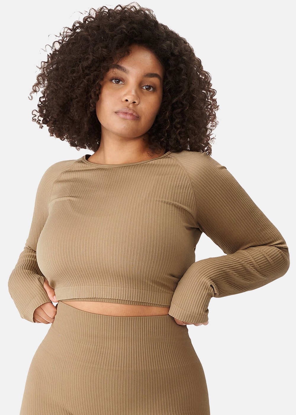 Seamless Crop Long Sleeve, Oak, Xs-S, Långärmade Skjortor | Mode - Skjortor - Långärmade skjortor | Padelspecialisterna