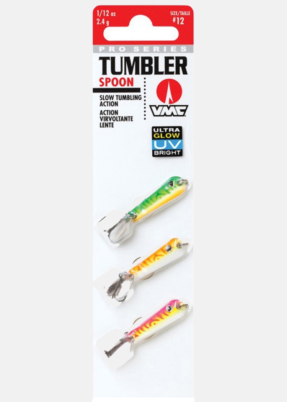 Tumbler Spoon Kit 3-Pack 2,4g, Glow Uv, 2.4g, Pirkar | Sport & aktivitet - Fiske - Fiskedrag - Pirkar | Padelspecialisterna