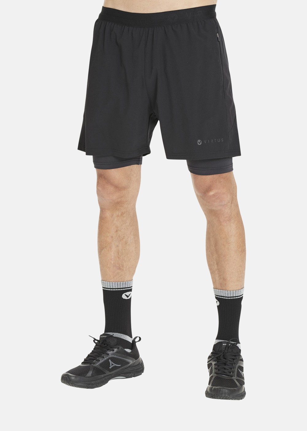 Dylan M 2-In-1 Stretch Shorts, Black, Xl, Shorts | Herr - Kläder - Shorts | Padelspecialisterna