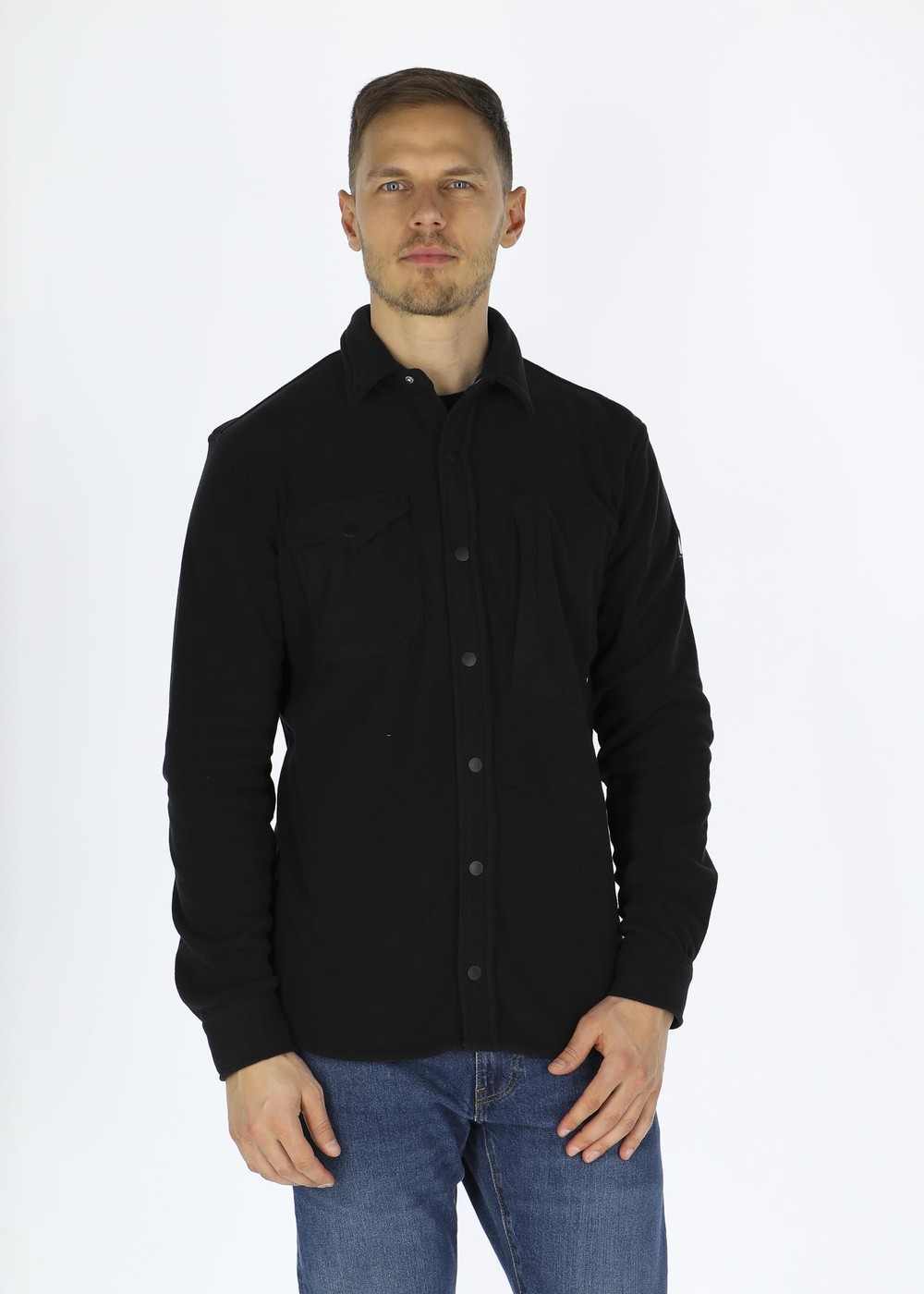 Enzo M Fleece Shirt, Black, M, Långärmade Skjortor | Herr - Kläder - Skjortor - Långärmade skjortor | Padelspecialisterna