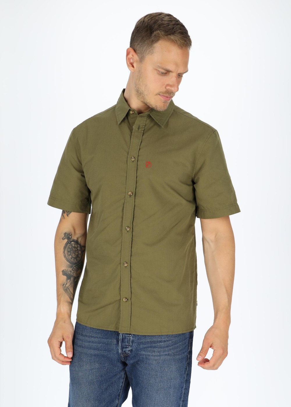Övik Lite Shirt Ss M, Green, S, Vandringsskjortor | Herr - Kläder - Skjortor - Vandringsskjortor | Padelspecialisterna