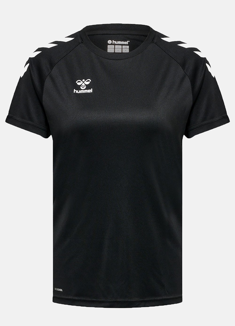 Hmlcore Xk Core Poly Tee S/S, Black/White, Xs, Löpar-T-Shirts | Dam - Aktivitet - Löparkläder - Löpar-t-shirts | Padelspecialisterna