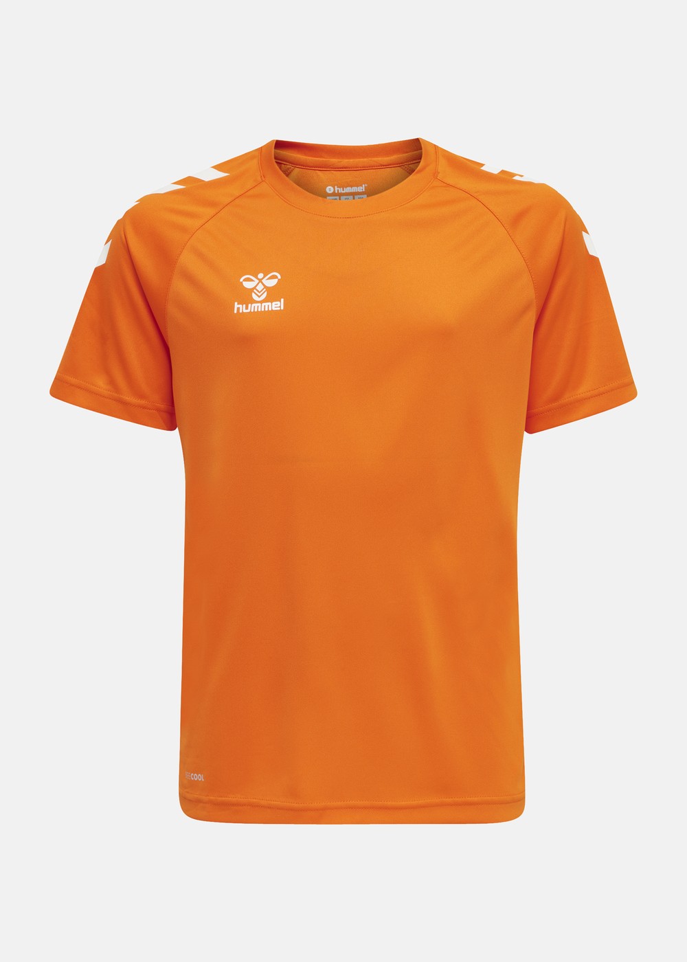 Hmlcore Xk Core Poly Tee S/S K, Orange Tiger, 140, Löpar-T-Shirts | Junior - Aktivitet - LöparklÀder - Löpar-t-shirts | Padelspecialisterna