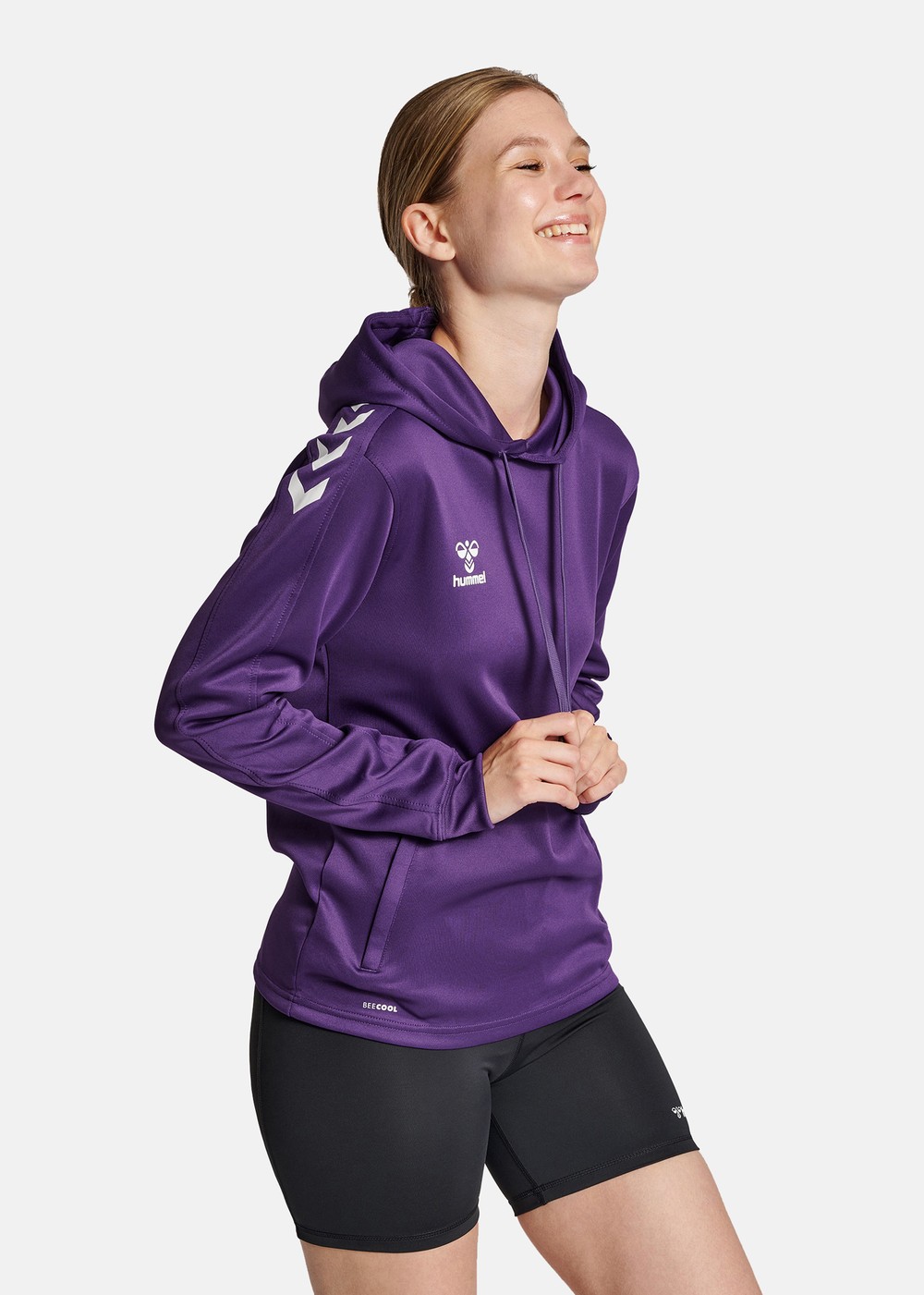 Hmlcore Xk Poly Sweat Hoodie W, Acai, Xs, Hoodies | Dam - Kläder - Tröjor - Hoodies | Padelspecialisterna
