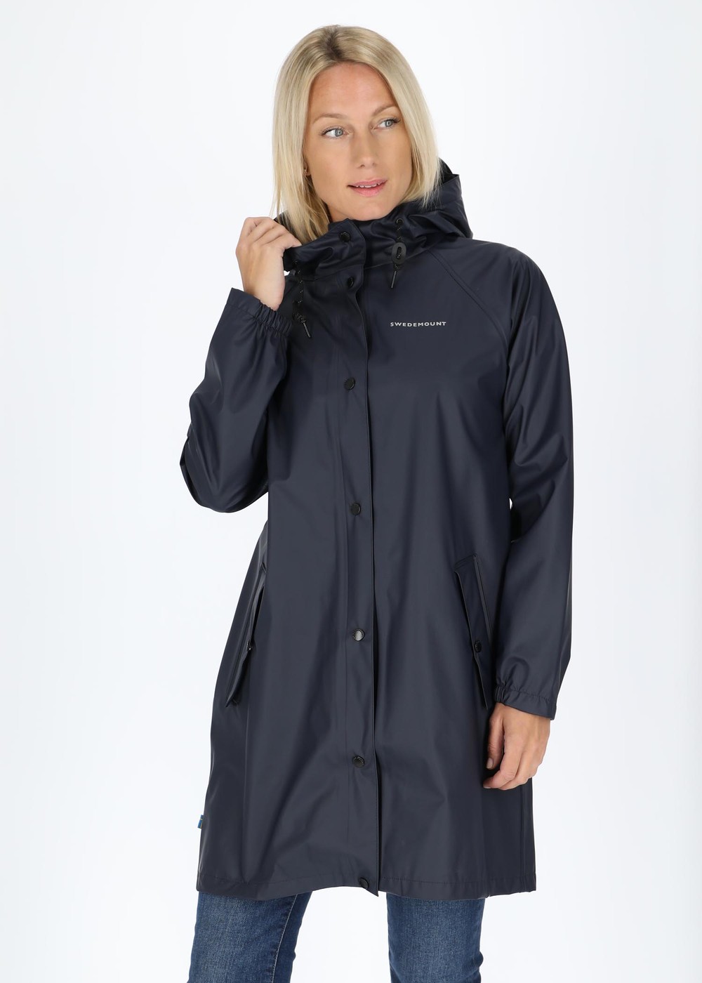Koster Long Coat W, Dk. Navy, 44, Regnjackor | Dam - Kläder - Regnkläder - Regnjackor | Padelspecialisterna