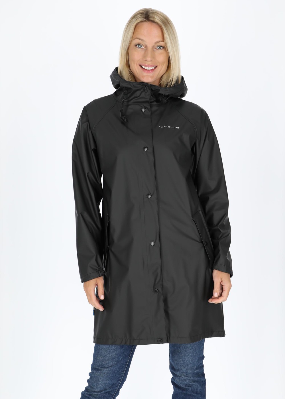 Koster Long Coat W, Black, 44, Regnjackor | Dam - Kläder - Regnkläder - Regnjackor | Padelspecialisterna