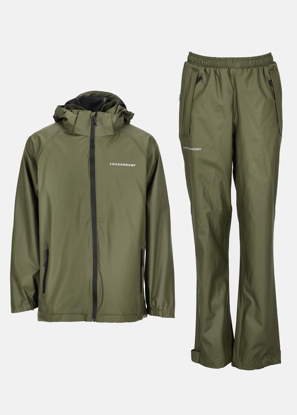 Koster Rain Set Jr, Olive/Olive, 130, Set Regnjackor + Byxor | Junior - Kläder - Regnkläder - Set regnjackor + byxor | Padelspecialisterna