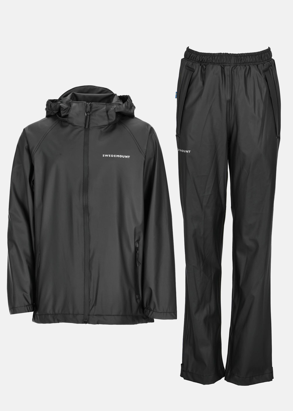 Koster Rain Set Jr, Black/Black, 120, Set Regnjackor + Byxor | Junior - Kläder - Regnkläder - Set regnjackor + byxor | Padelspecialisterna