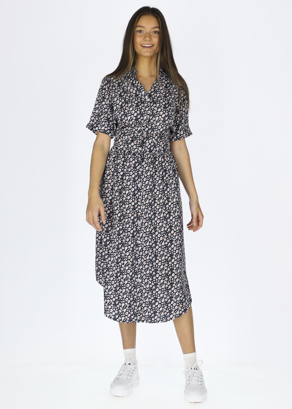 Sankt Claud Long Dress W, Navy Flower, 40, Bästsäljare | Dam - Bästsäljare | Padelspecialisterna