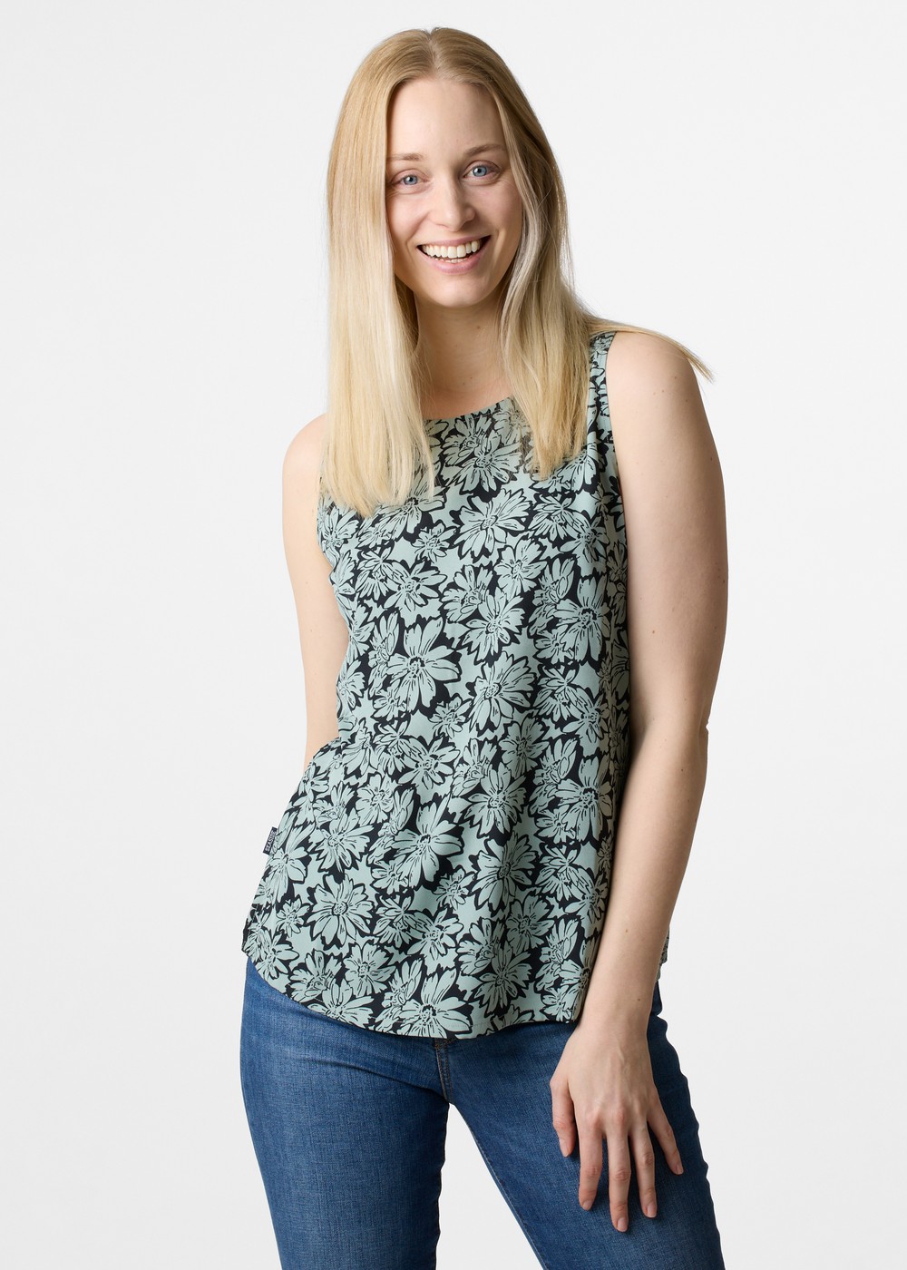 Sankt Claud Singlet W, Daisey Flower Green, 36, Linnen | Dam - Kläder - Linnen | Padelspecialisterna