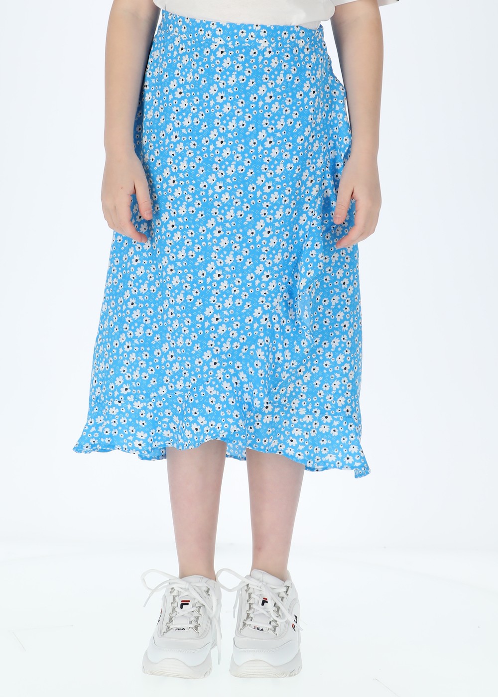 Sankt Claud Long Skirt Jr, Blue Flower, 160, Klänningar | Junior - Kläder - Kjolar & Klänningar | Padelspecialisterna