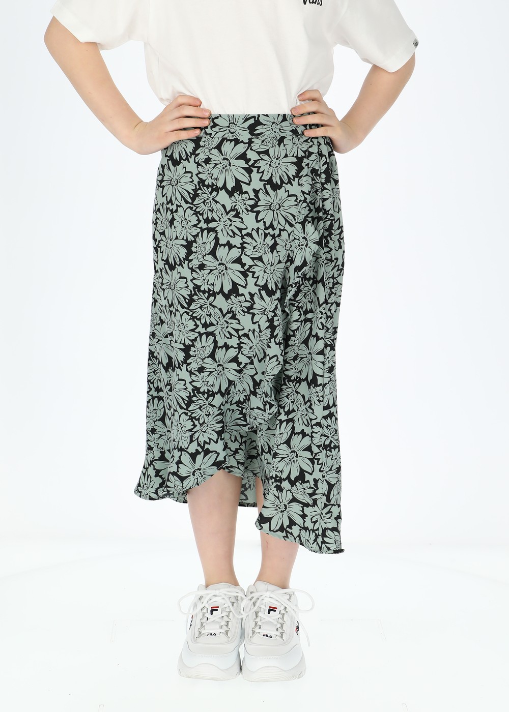 Sankt Claud Long Skirt Jr, Daisey Flower Green, 170, Klänningar | Junior - Kläder - Kjolar & Klänningar | Padelspecialisterna