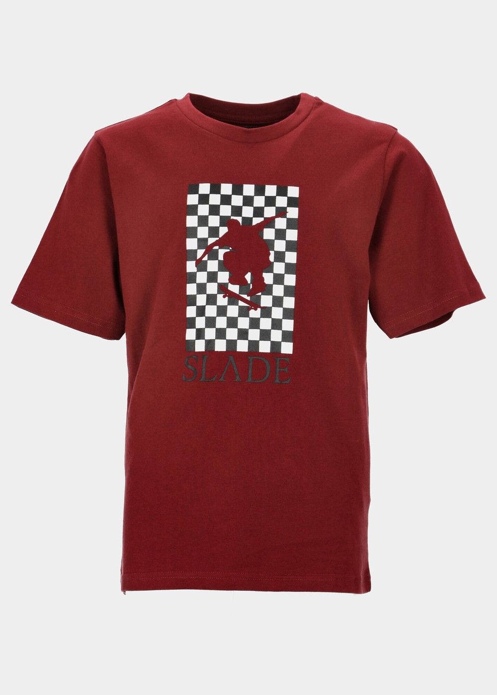 Check Tee Jr, Burgundy, 100, T-Shirts | Junior - Kläder - T-shirts | Padelspecialisterna
