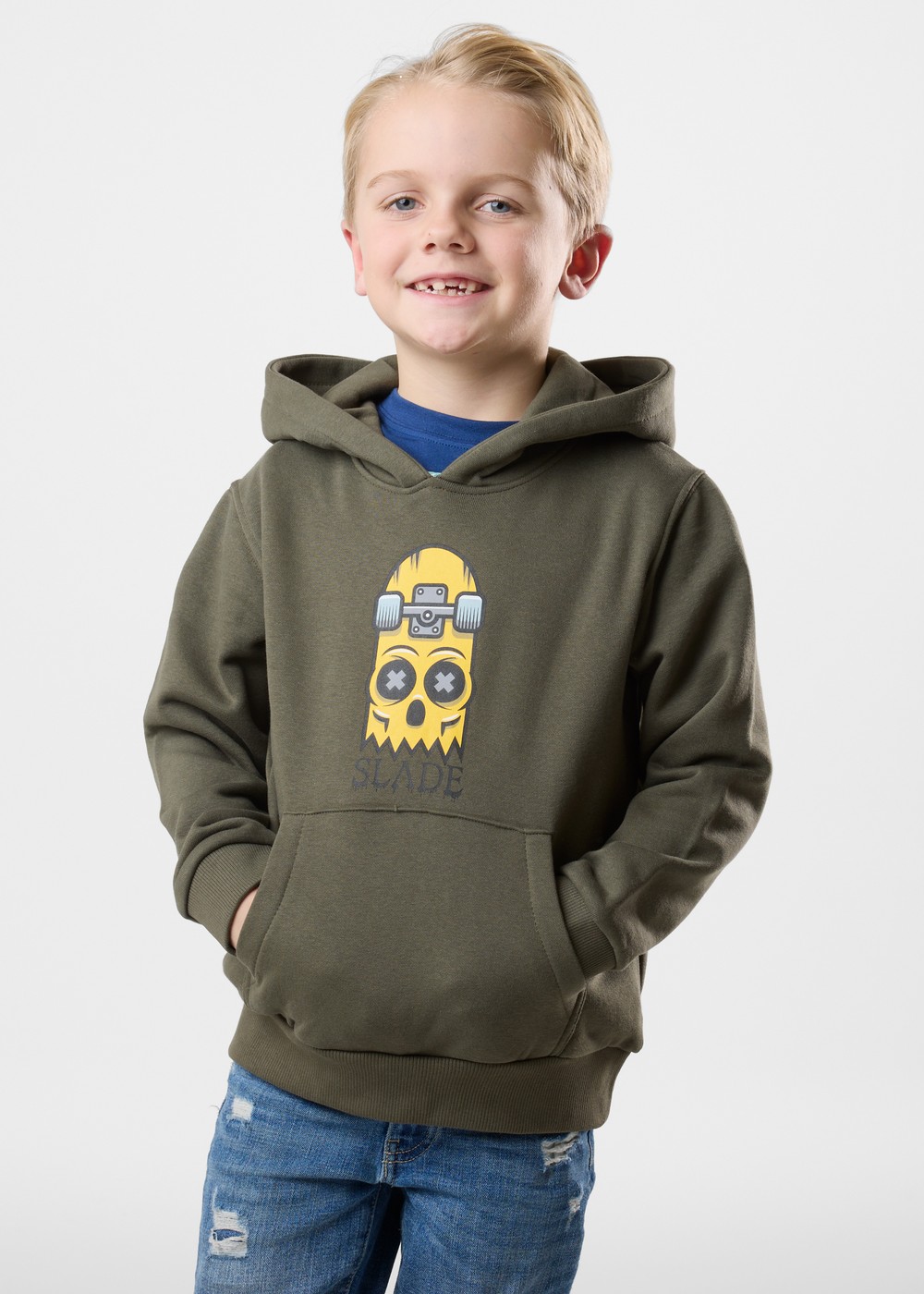 Halfboard Hood Jr, Olive, 110, Hoodies | Junior - Kläder - Tröjor - Hoodies | Padelspecialisterna