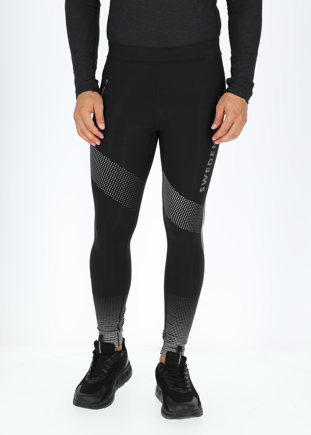 Reflective Long Tights 2.0, Black, 2xl, Byxor | Herr - Kläder - Byxor | Padelspecialisterna