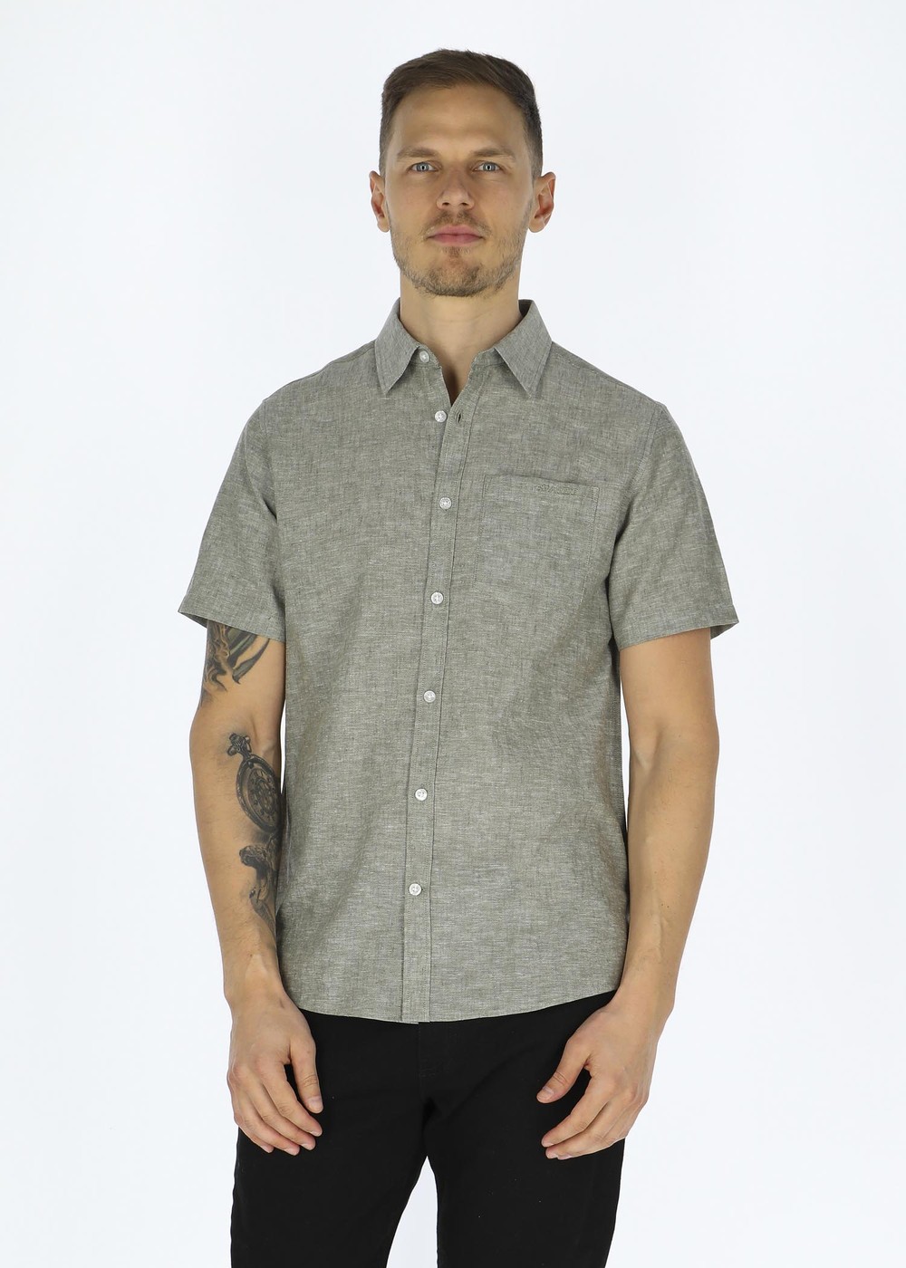 Sailor Shirt Short Sleeve, Olive, 4xl, Kortärmade Skjortor | Herr - Kläder - Skjortor - Kortärmade skjortor | Padelspecialisterna
