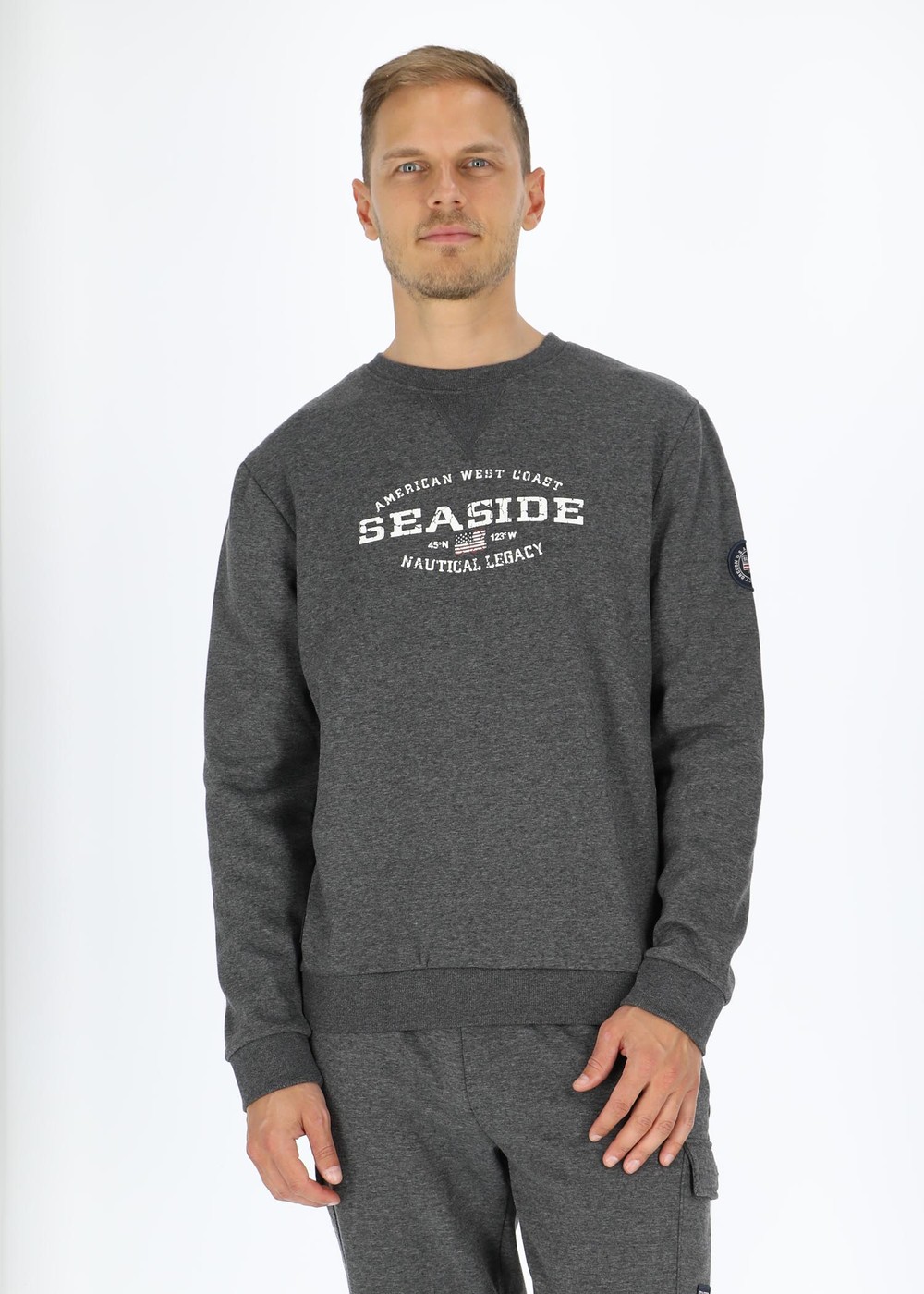 Nautical Xprnc Crewneck, Grey Melange, L, Sweatshirts | Herr - Kläder - Tröjor - Sweatshirts | Padelspecialisterna