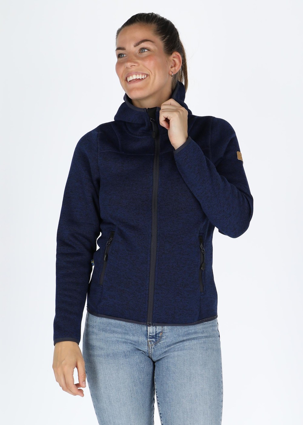 Reykjavik Fleece Hood Jacket 2.0 W, Navy Melange, 46, Fleecetröjor | Dam - KlÀder - Tröjor - Fleecetröjor | Padelspecialisterna
