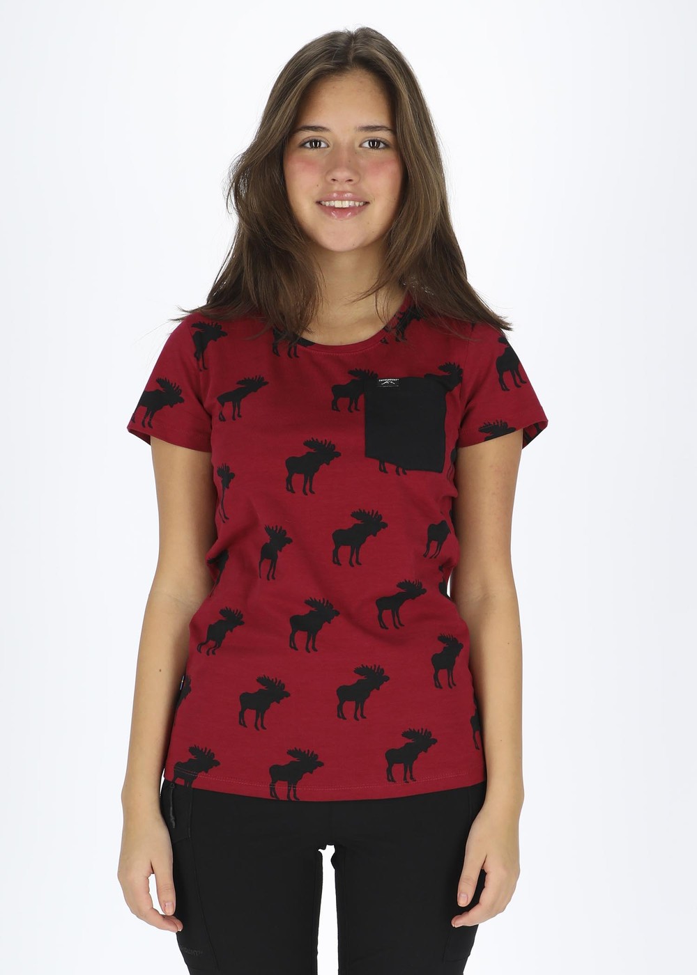 Elk Tee W, Burgundy/Black, 40, T-Shirts | Dam - Aktivitet - Outdoorkläder - T-shirts | Padelspecialisterna