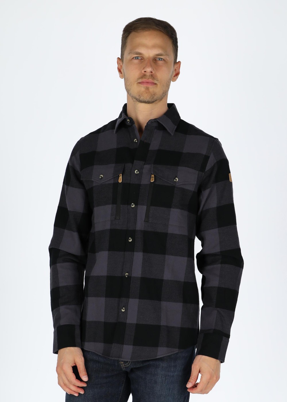 Nordkap Flannel Shirt, Charcoal/Black Check, S, Långärmade Skjortor | Herr - Kläder - Skjortor - Långärmade skjortor | Padelspecialisterna