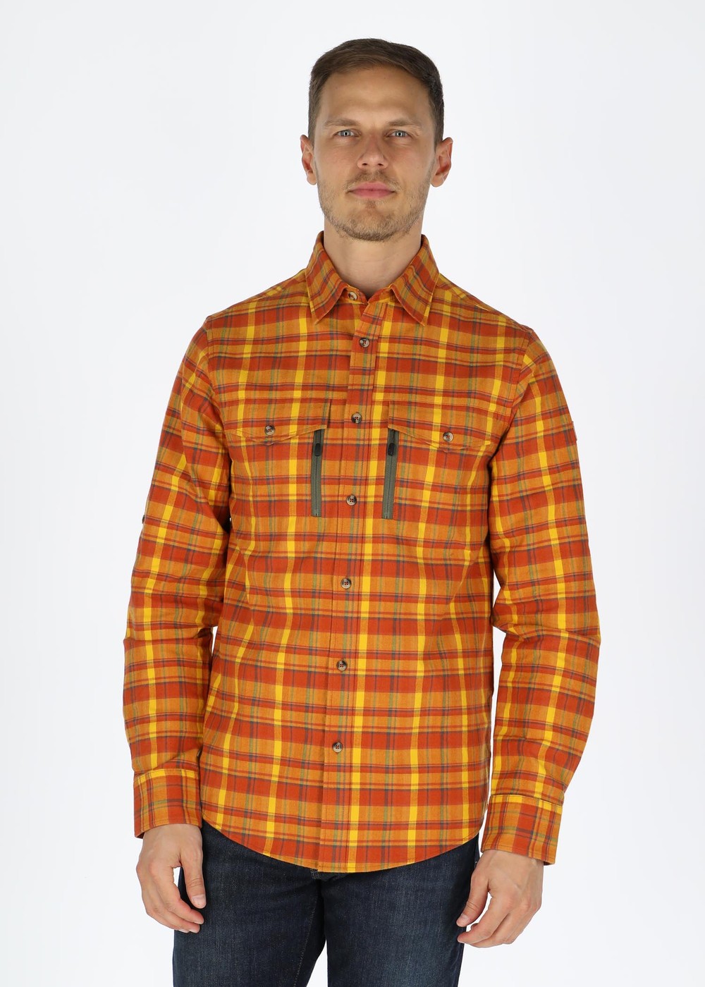 Nordkap Trekking Shirt, Yellow Check, S, Långärmade Skjortor | Herr - Kläder - Skjortor - Långärmade skjortor | Padelspecialisterna