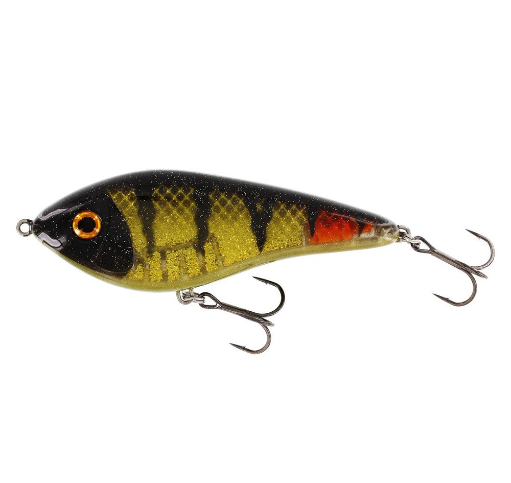 Swim Glidebait 10cm Sinking, Oliveoil Perch, 34g Sinking, Swimbaits | Sport & aktivitet - Fiske - Fiskedrag - Jerkbait & Swimbaits | Padelspecialisterna