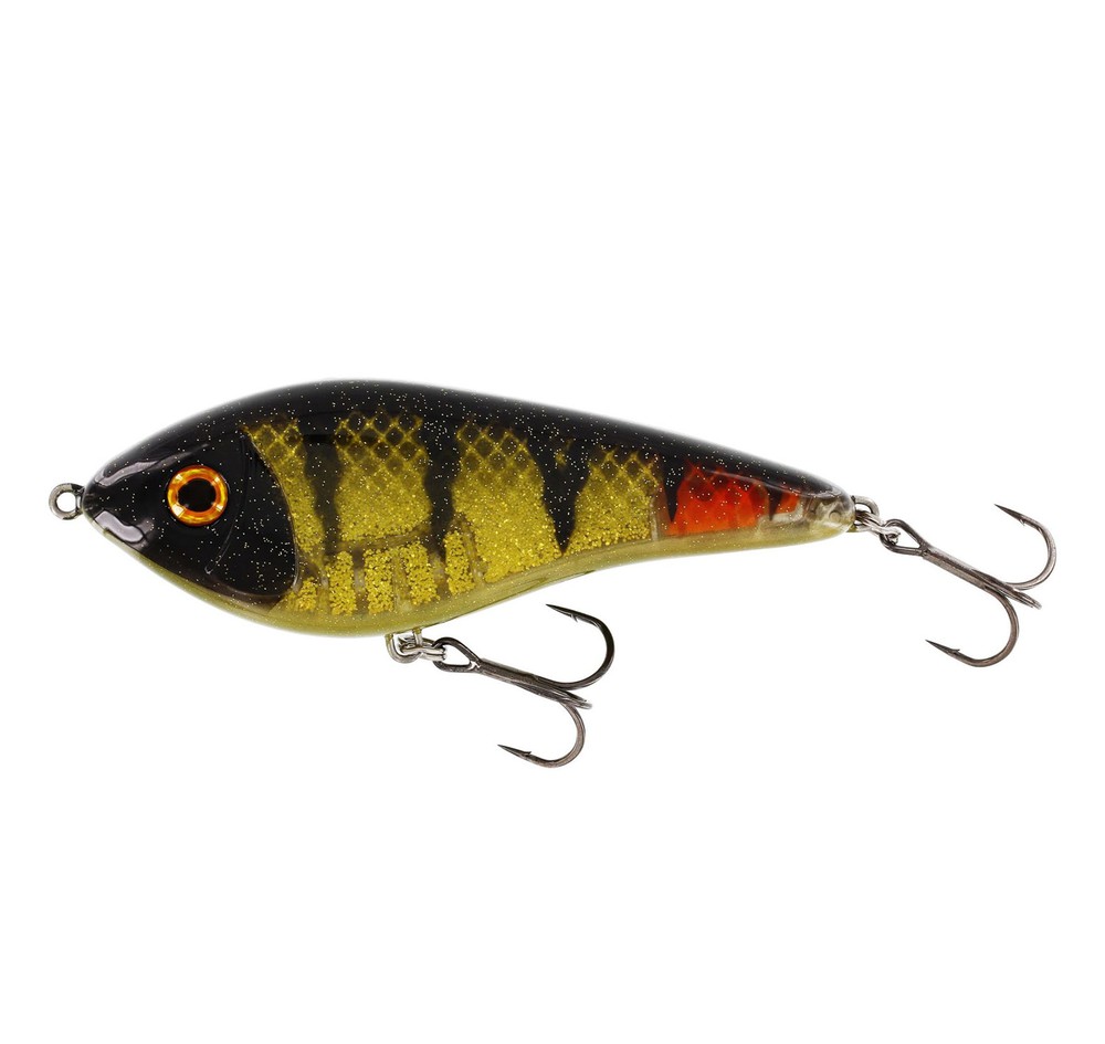 Swim Glidebait 10cm Low Floati, Oliveoil Perch, 31g Lowflo, Swimbaits | Sport & aktivitet - Fiske - Fiskedrag - Jerkbait & Swimbaits | Padelspecialisterna