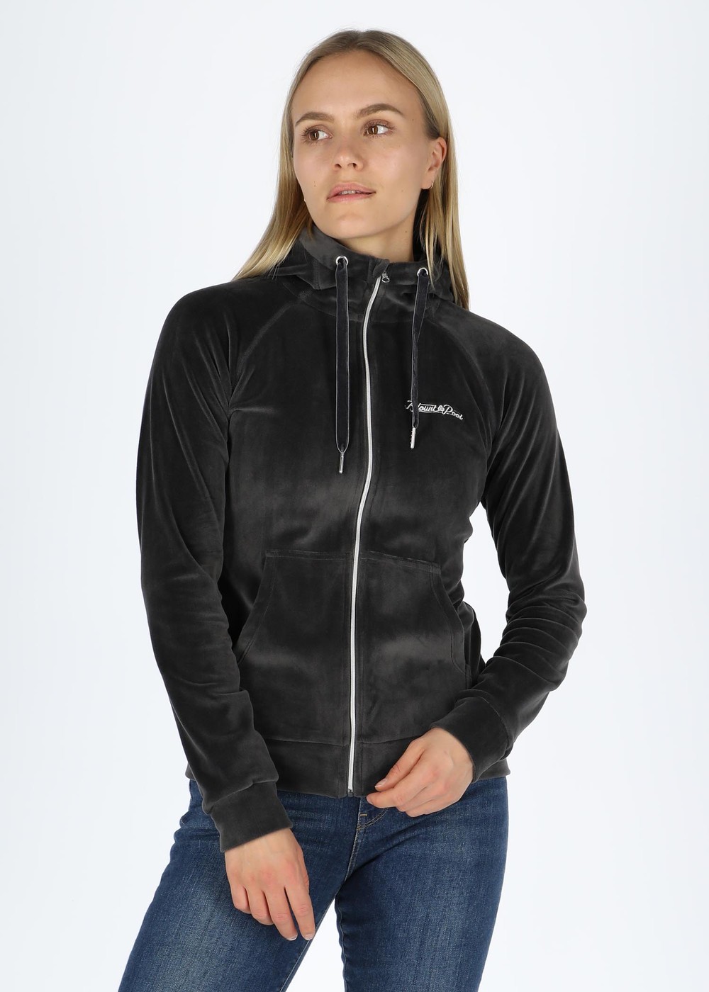 La Velour Jacket W, Charcoal, 42, Tröjor | Dam - Aktivitet - Outdoorkläder - Tröjor | Padelspecialisterna